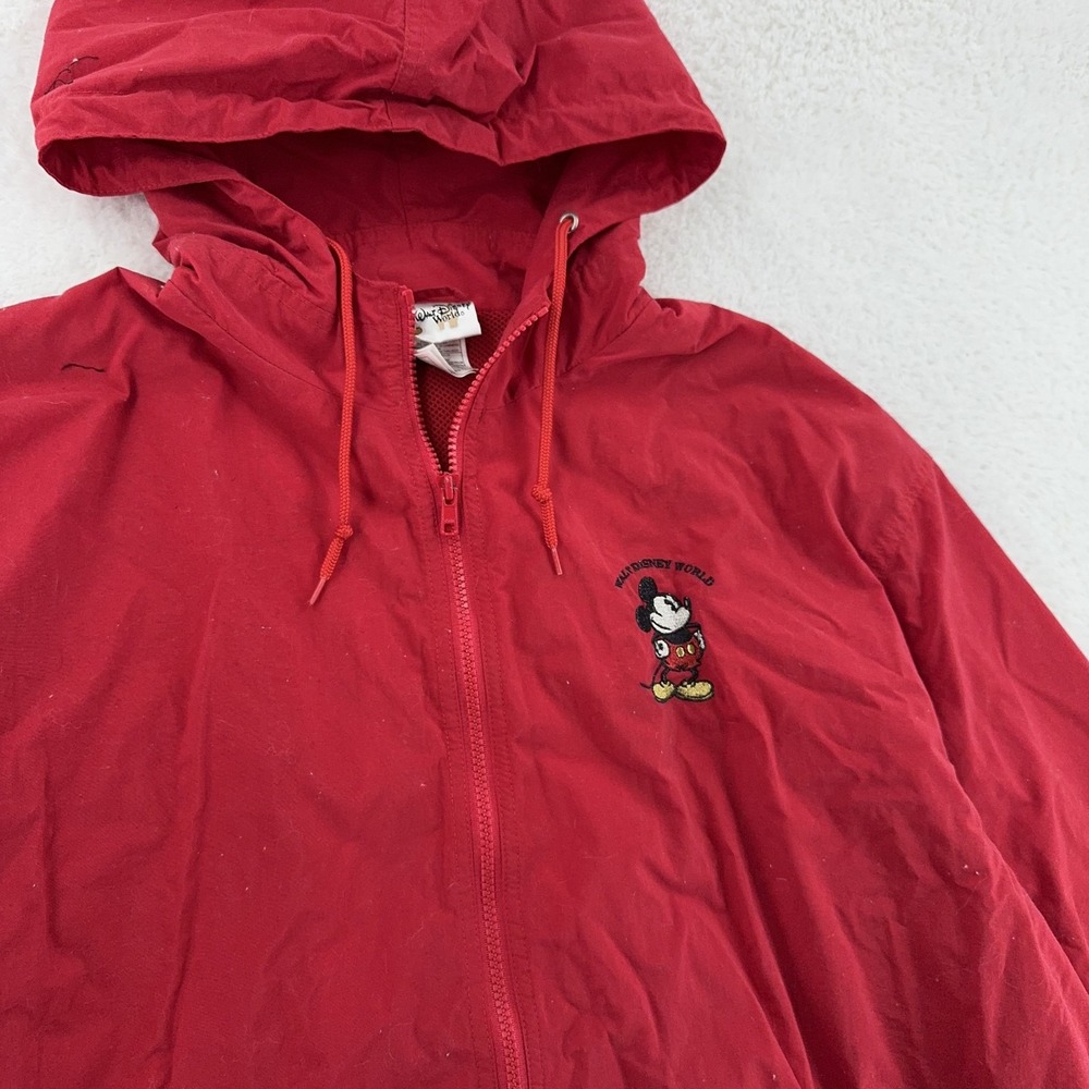 Walt Disney‎ World Mickey Mouse Jacket Mens 2XL Hooded Embroidered Vintage